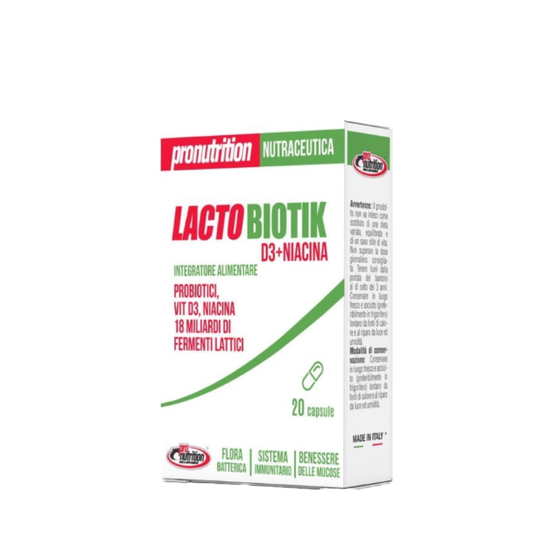 ProNutriiton Lactobiotik D3+Niacina Probiotici 20cps