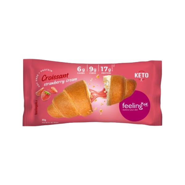 Feeling Ok Croissant Crema Alla Fragola 65g