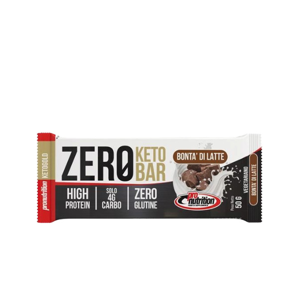 ProNutrition Barretta Zero Keto Bonta' di Latte 50g